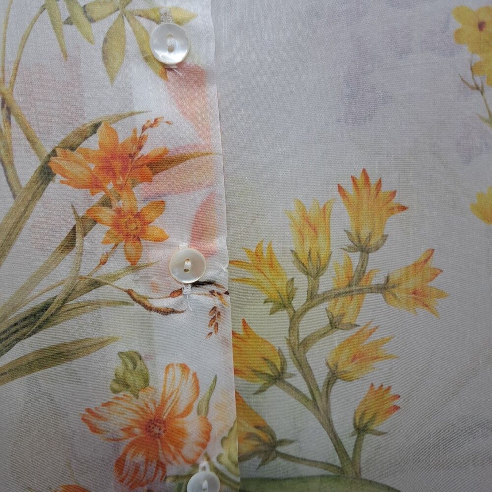 Bailey/44 Women's S Sheer Floral Button Blouse Floral Print - Picture 3 of 8